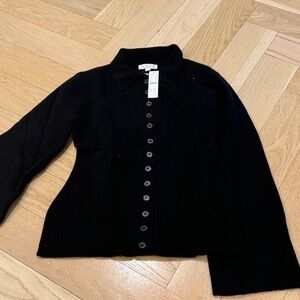 J. Crew Black Button-Up Cardigan